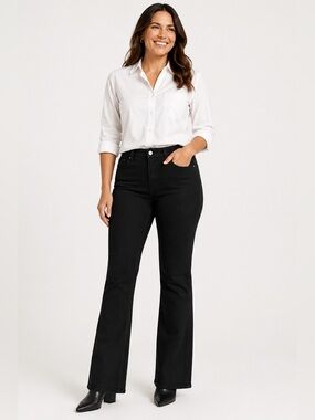d/C Jeans Black Curvy Fit Bootcut Jeans 14P Petite NWT